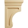 Ekena Millwork 2 1/2"W x 4"D x 6"H Small Gomez Wood Bracket, Alder BKTW02X04X06GOAL